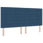 Preview: Kopfteil Linien Design Blau 200 cm Stoff