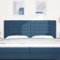 Preview: Kopfteil Linien Design Blau 200 cm Stoff