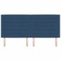 Preview: Kopfteil Linien Design Blau 200 cm Stoff