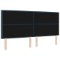 Preview: Kopfteil Linien Design Blau 200 cm Stoff