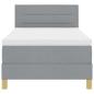 Preview: Boxspringbett mit Matratze Hellgrau 90x200 cm Stoff