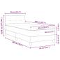 Preview: Boxspringbett mit Matratze Hellgrau 90x200 cm Stoff