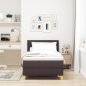 Preview: Boxspringbett mit Matratze Dunkelbraun 90x200 cm Stoff