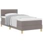 Preview: Boxspringbett mit Matratze Taupe 90x200 cm Stoff