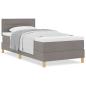 Preview: Boxspringbett mit Matratze Taupe 90x200 cm Stoff