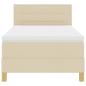 Preview: Boxspringbett mit Matratze Creme 90x200 cm Stoff