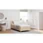 Preview: Boxspringbett mit Matratze Creme 90x200 cm Stoff
