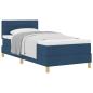 Preview: Boxspringbett mit Matratze Blau 90x200 cm Stoff