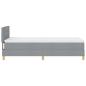Preview: Boxspringbett mit Matratze Hellgrau 100x200 cm Stoff