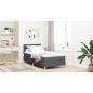 Preview: Boxspringbett mit Matratze Dunkelgrau 100x200 cm Stoff