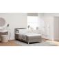 Preview: Boxspringbett mit Matratze Taupe 100x200 cm Stoff
