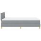 Preview: Boxspringbett mit Matratze Hellgrau 120x200 cm Stoff