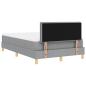Preview: Boxspringbett mit Matratze Hellgrau 120x200 cm Stoff