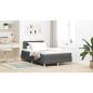 Preview: Boxspringbett mit Matratze, Dunkelgrau, 120x200 cm, Stoff