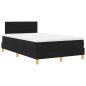 Preview: Boxspringbett mit Kissen Schwarz 120 x 200 cm Stoff