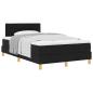 Preview: Boxspringbett mit Matratze Schwarz 120x200 cm Stoff