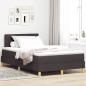 Preview: ARDEBO.de - Boxspringbett mit Matratze Dunkelbraun 120x200 cm Stoff
