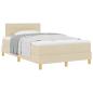 Preview: Boxspringbett mit Matratze Creme 120x200 cm Stoff