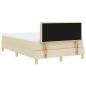 Preview: Boxspringbett mit Matratze Creme 120x200 cm Stoff