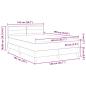 Preview: Boxspringbett mit Matratze hellgrau 140x190 cm Stoff