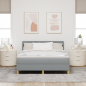 Preview: Boxspringbett mit Matratze hellgrau 140x190 cm Stoff