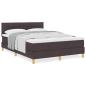 Preview: Boxspringbett mit Matratze Dunkelbraun 140x190 cm Stoff