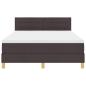 Preview: Boxspringbett mit Matratze Dunkelbraun 140x190 cm Stoff