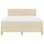 Preview: Boxspringbett mit Matratze Creme 140x190 cm Stoff