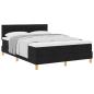 Preview: Boxspringbett mit Matratze Schwarz 140x200 cm Stoff
