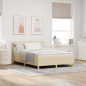 Preview: Boxspringbett mit Matratze Creme 140x200 cm Stoff