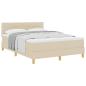 Preview: Boxspringbett mit Matratze Creme 140x200 cm Stoff