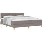 Preview: Boxspringbett mit Matratze Taupe 180x200 cm Stoff