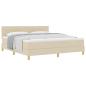 Preview: Boxspringbett mit Matratze Creme 180x200 cm Stoff