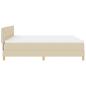 Preview: Boxspringbett mit Matratze Creme 180x200 cm Stoff