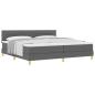 Preview: Boxspringbett mit Matratze Dunkelgrau 200x200 cm Stoff