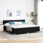 Preview: Boxspringbett mit Matratze Schwarz 200x200 cm Stoff