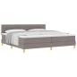Preview: Boxspringbett mit Matratze Taupe 200x200 cm Stoff