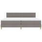 Preview: Boxspringbett mit Matratze Taupe 200x200 cm Stoff