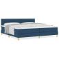 Preview: Boxspringbett mit Matratze Blau 200x200 cm Stoff