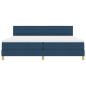 Preview: Boxspringbett mit Matratze Blau 200x200 cm Stoff