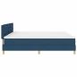 Preview: Boxspringbett mit Matratze Blau 200x200 cm Stoff