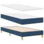 Preview: Boxspringbett mit Matratze Blau 90x200 cm Stoff