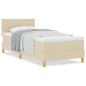 Preview: Boxspringbett mit Matratze Creme 100x200 cm Stoff