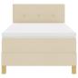 Preview: Boxspringbett mit Matratze Creme 100x200 cm Stoff
