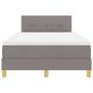 Preview: Boxspringbett mit Matratze Taupe 120x200 cm Stoff