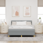 Preview: Boxspringbett mit Kissen Hellgrau 140 x 190 cm Stoff
