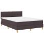 Preview: Boxspringbett mit Kissen Dunkelbraun 140 x 200 cm Stoff