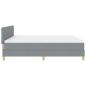 Preview: ARDEBO.de - Boxspringbett mit Matratze Hellgrau 180x200 cm Stoff