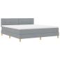Preview: Boxspringbett mit Matratze Hellgrau 180x200 cm Stoff