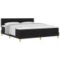 Preview: Boxspringbett mit Matratze Schwarz 180x200 cm Stoff